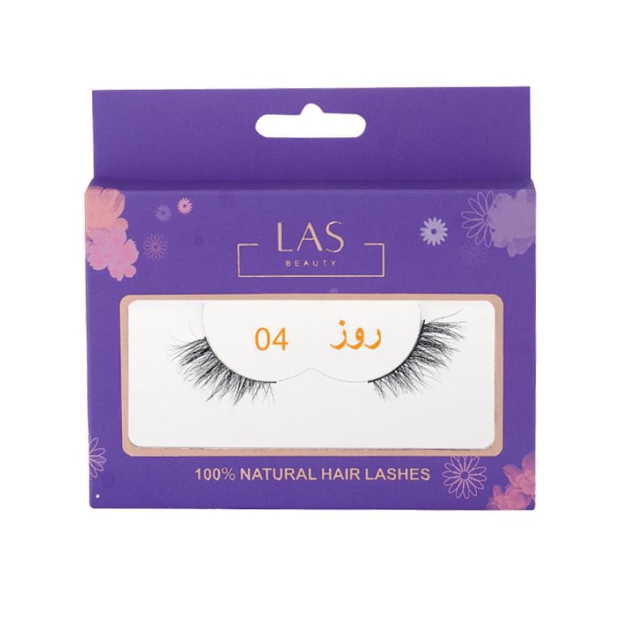 Las Beauty natural rose eyelashes number 04 model LA-1