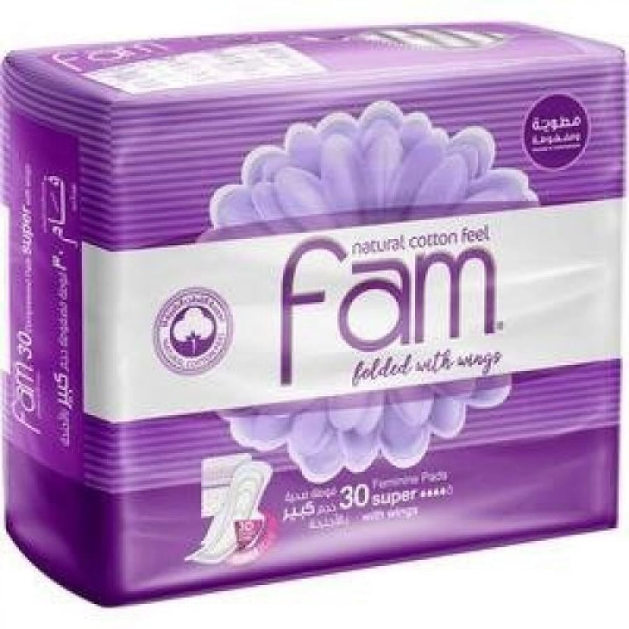 FAM large women's sanitary pads Super 30 pieces