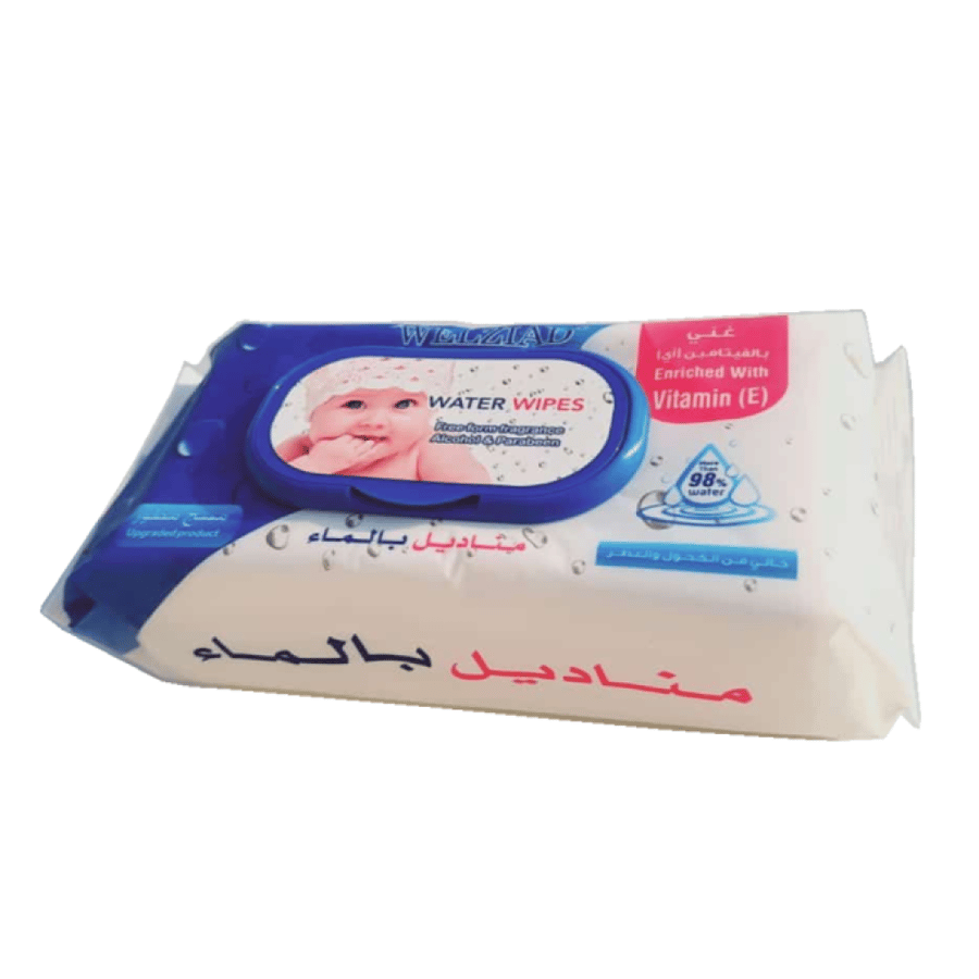 مناديل مبللة للأطفال بالماء من ويلزياد - 80 منديل