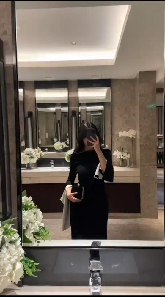 فستان سهرة اسود ناعم