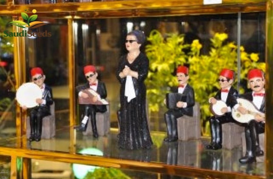 مجسم فرقة أم كلثوم الموسيقية 6 قطع Umm Kulthum Band Sculpture Set