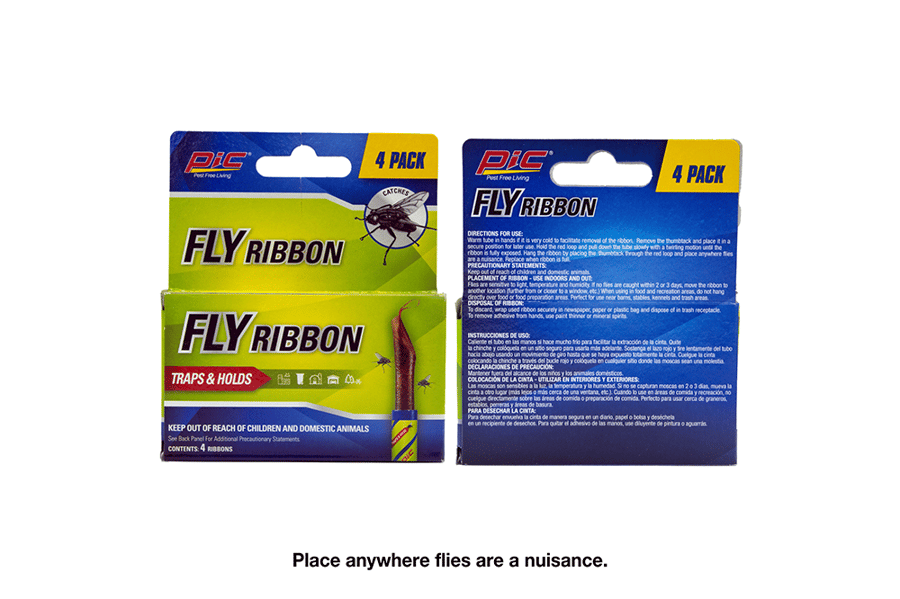 اشرطة لاصقة FLY RIBBON للحشرات الطائرة 4 اشرطة لاصقة بولندي