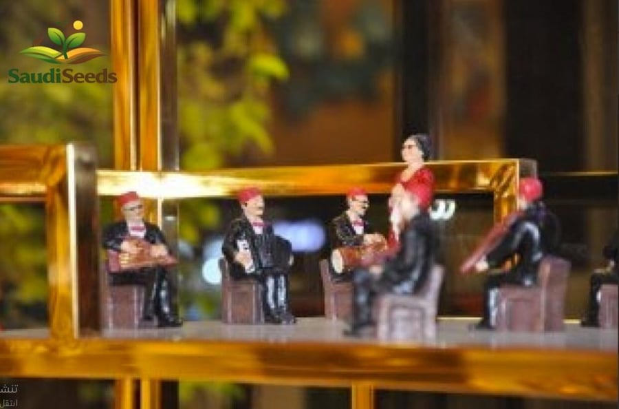 مجسم فرقة ام كلثوم 6 قطع صغير Umm Kulthum Band Sculpture Set