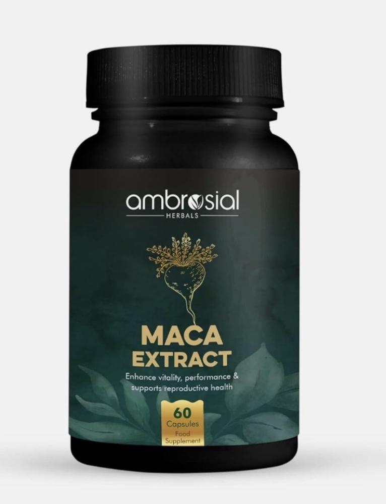 Ambrosial Maca Root Extract 500 mg - 60 Capsules
