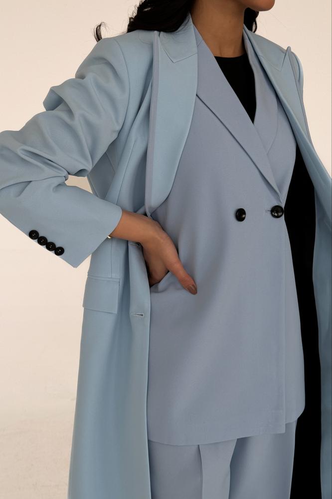 Formal suit (sadria with trousers) only light gray color