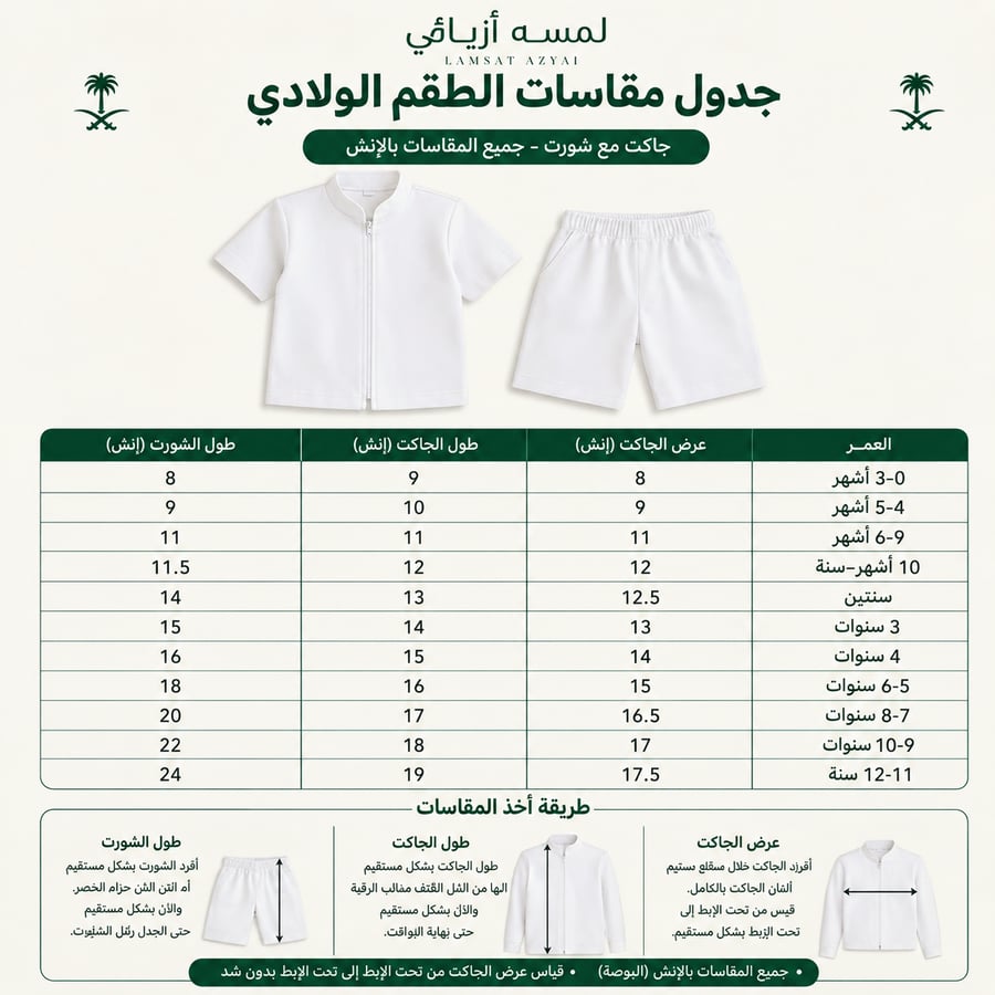 طقم اليوم الوطني للأطفال مواليد