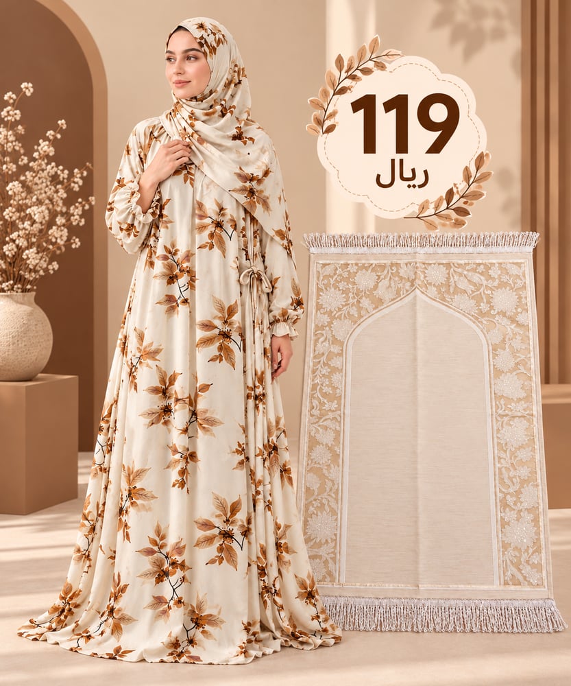 طقم شرشف مرد  قطن كويتي   الطول 160 cm + سجاده مبطنه تركي  1 cm  اللون. سكري