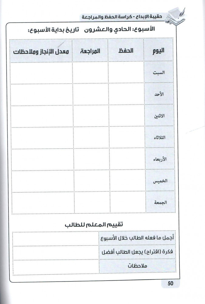 حقيبة الإبداع في حفظ القرآن و العمل به (4 كتب)