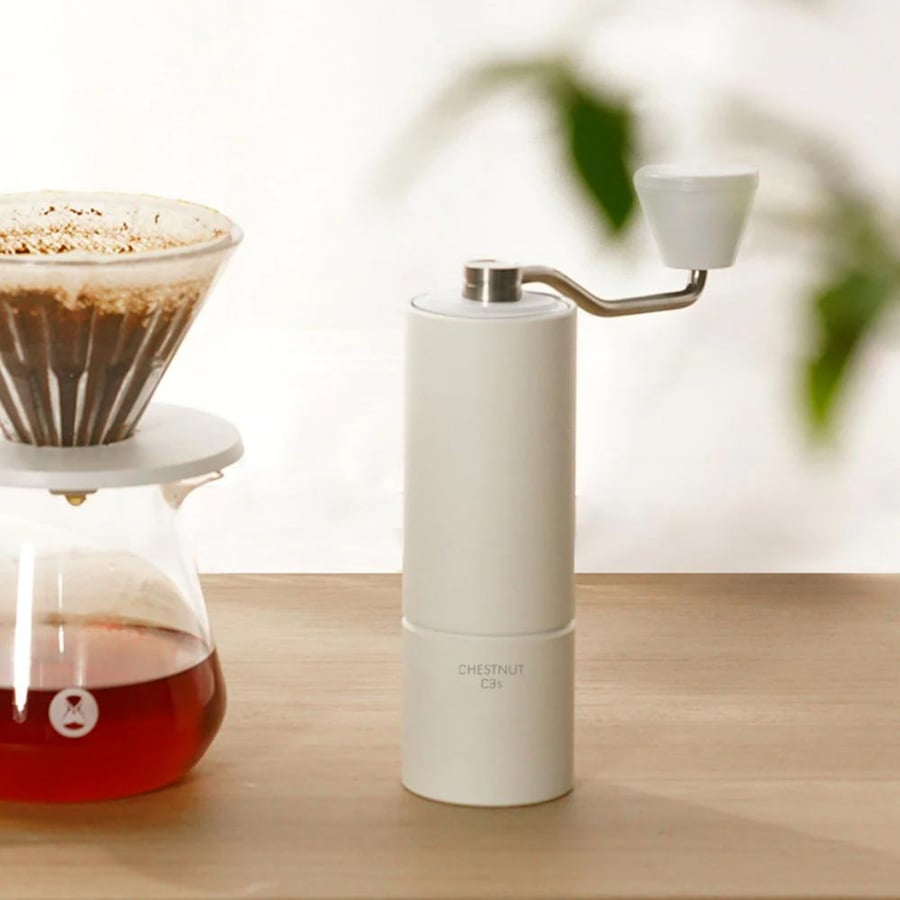 طاحونة تايمور C3s اليدوية , أبيض | Timemore Chestnut C3s Coffee Grinder