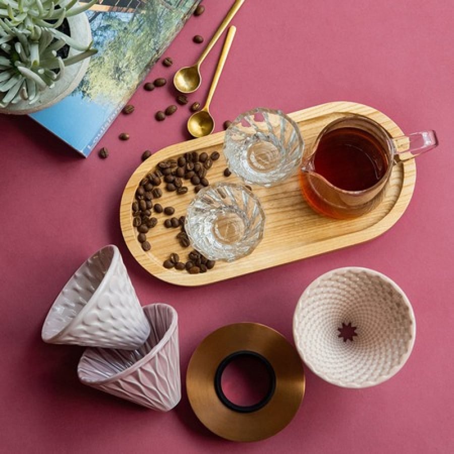 مجموعة التحضير - Loveramics Dripper Set Pink