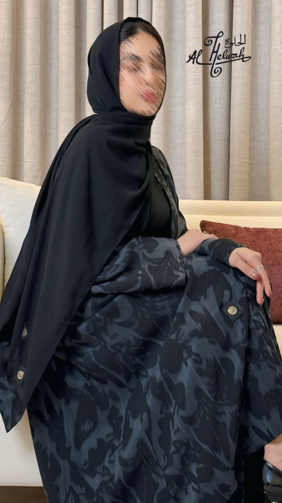 عباية مفتوحة خامة فسكوس مشجر