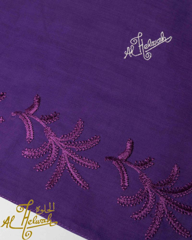 شيلة/طرحة بوال ياباني مطرزة جنب دبل 2م55xسم