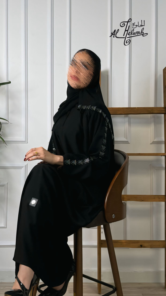 عباية كريب سوداء