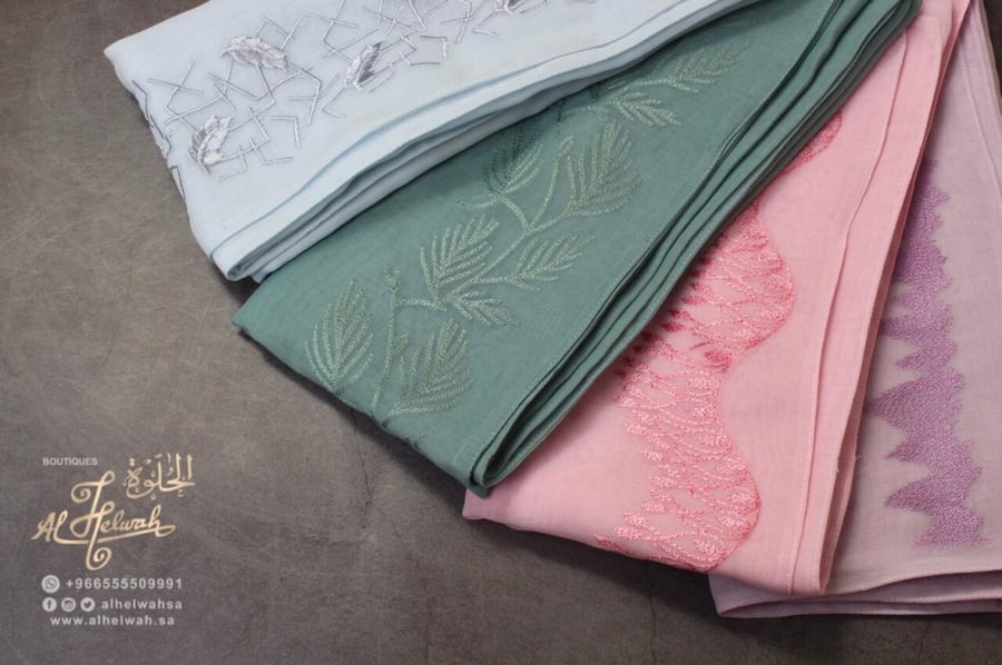 شيل بوال ياباني مطرزة جنب دبل 2م55xسم