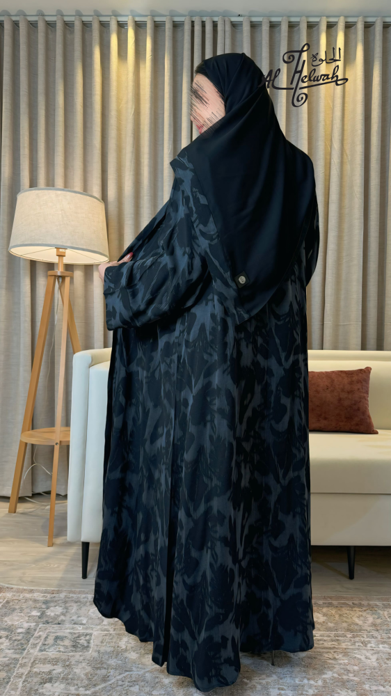 عباية مفتوحة خامة فسكوس مشجر