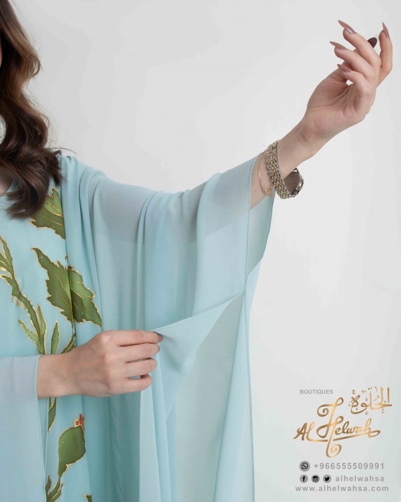 Jalabiya, hand-painted, closed butterfly model, free size