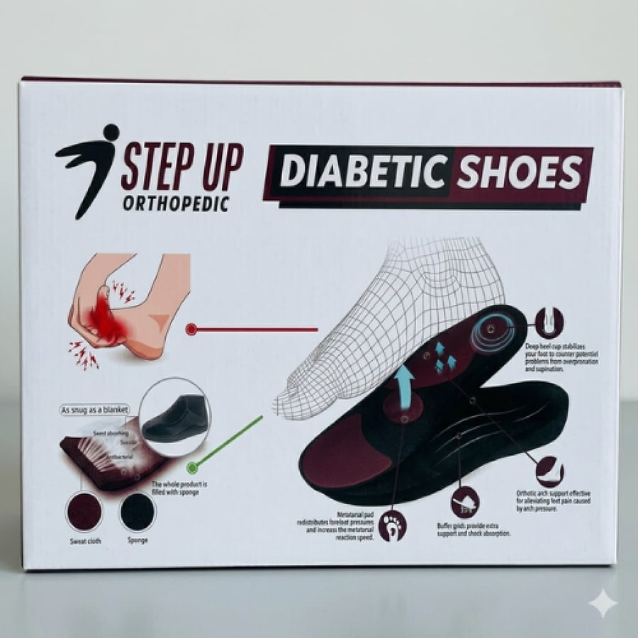 حذاء مغلق-step up لمريضي السكر