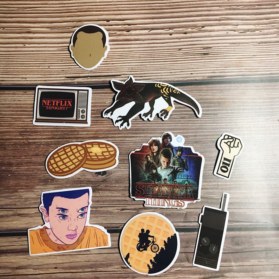 استكرات مسلسل stranger things 9حبات