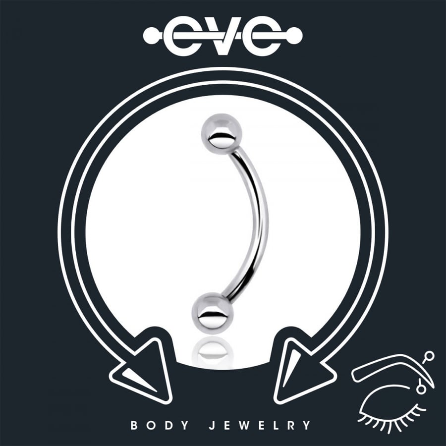 Eve eyebrow piercing ring - double bar EB02