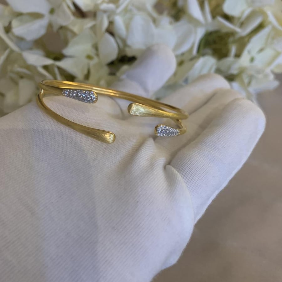 Two-piece silver set (bracelet and ring)