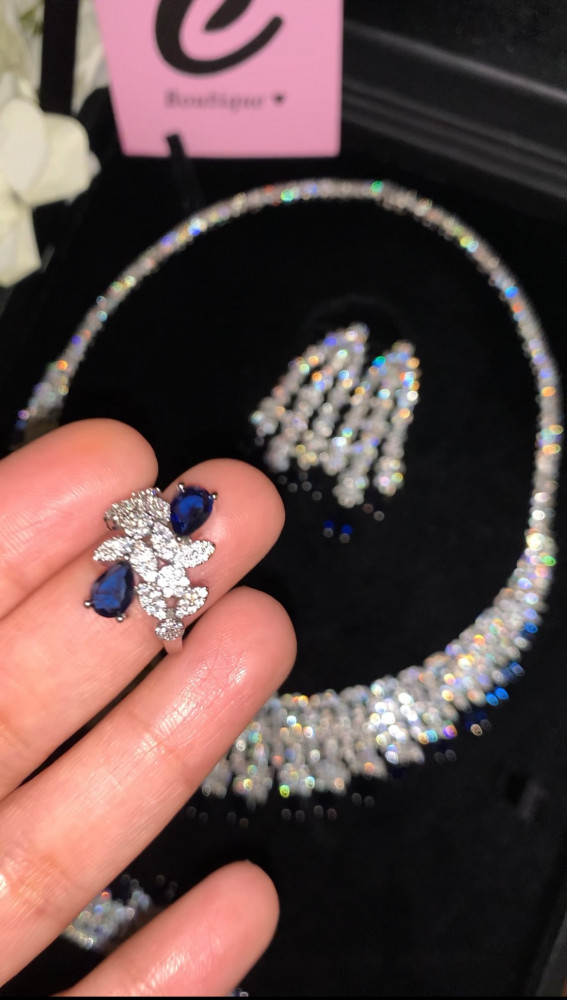 Luxury set from our new Royal collection with blue zircon