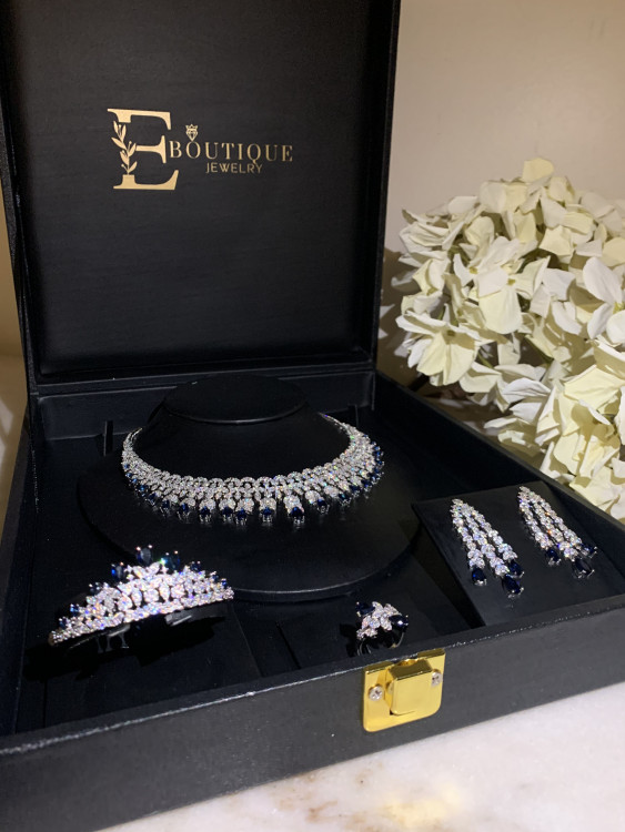 Luxury set from our new Royal collection with blue zircon