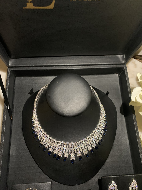 Luxury set from our new Royal collection with blue zircon