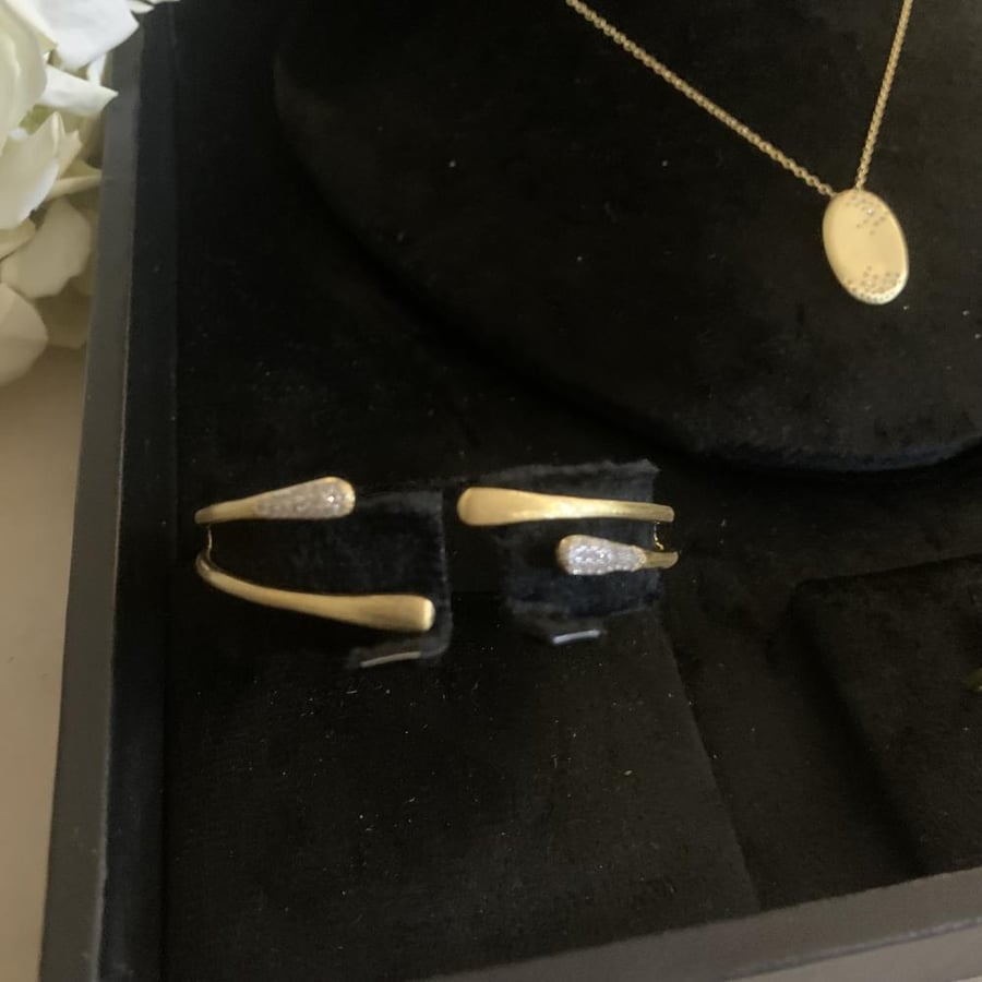 Two-piece silver set (bracelet and ring)