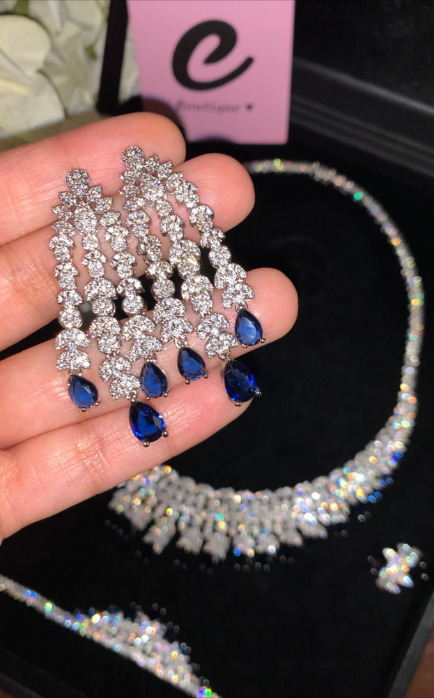 Luxury set from our new Royal collection with blue zircon