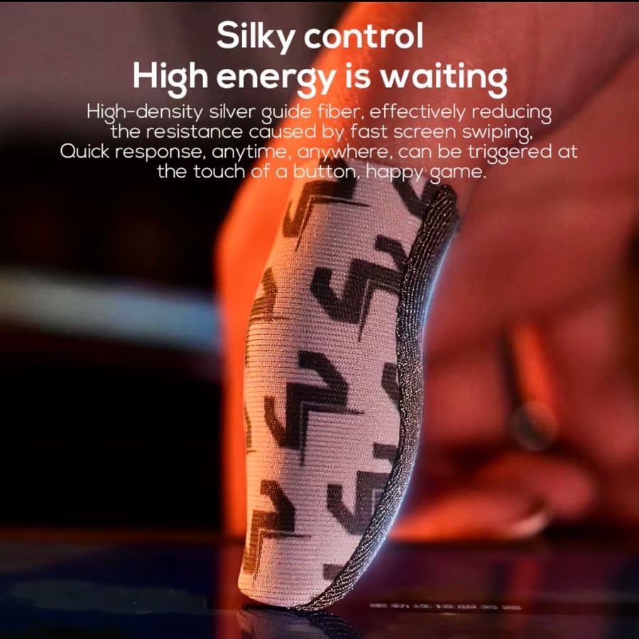 قفازات اصابع ميمو العاب احترافي بألياف الفضة ولمس فائق الدقة