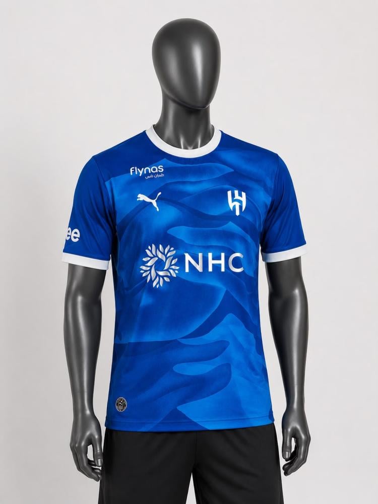 تيشيرت الهلال الاساسي الجديد 2027 لون ازرق_رجالي