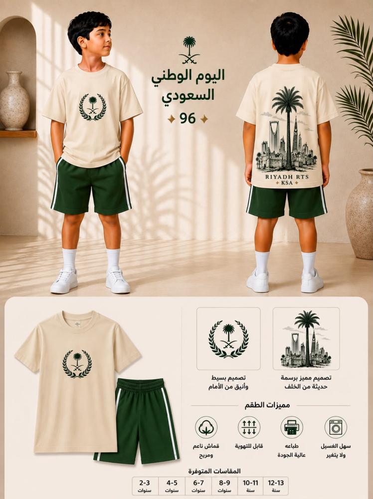 طقم اليوم الوطني بشكل انيق