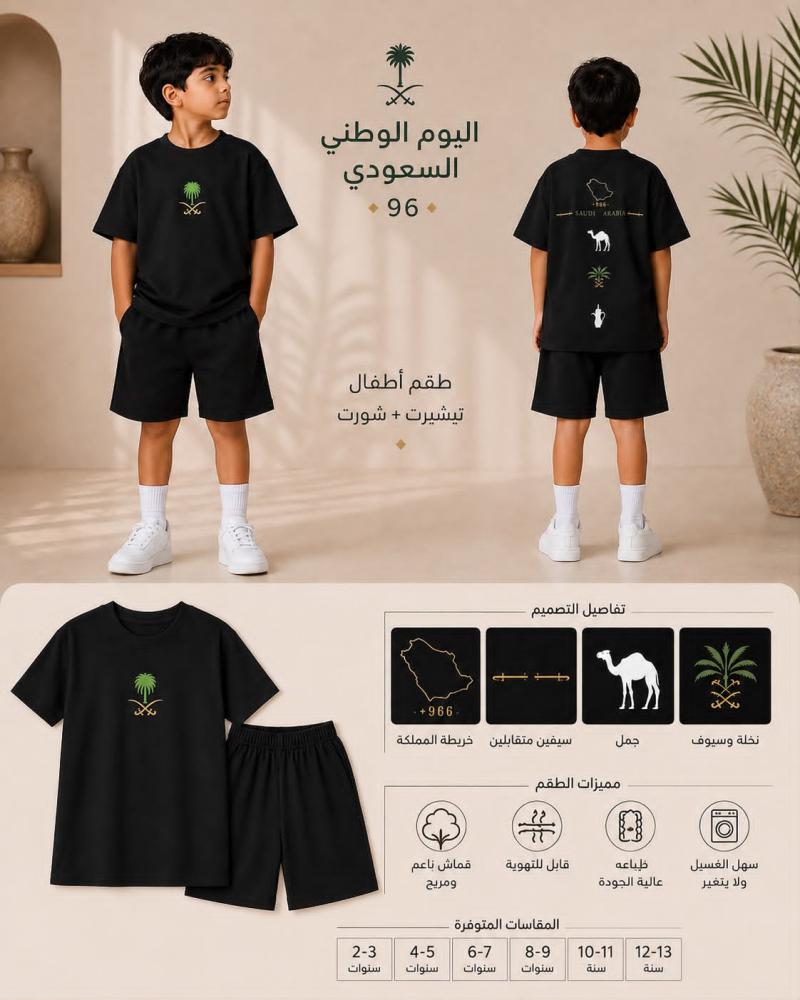طقم اليوم الوطني بشكل انيق