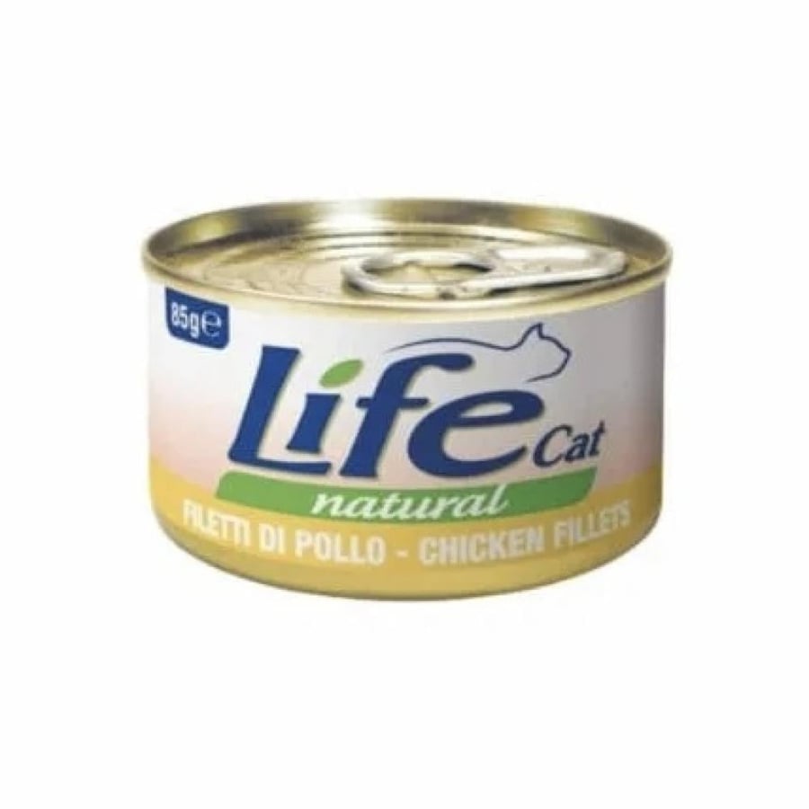 Lifecat Chicken Fillets 85g - لايف كات فيليه دجاج للقطط (طعام رطب)
