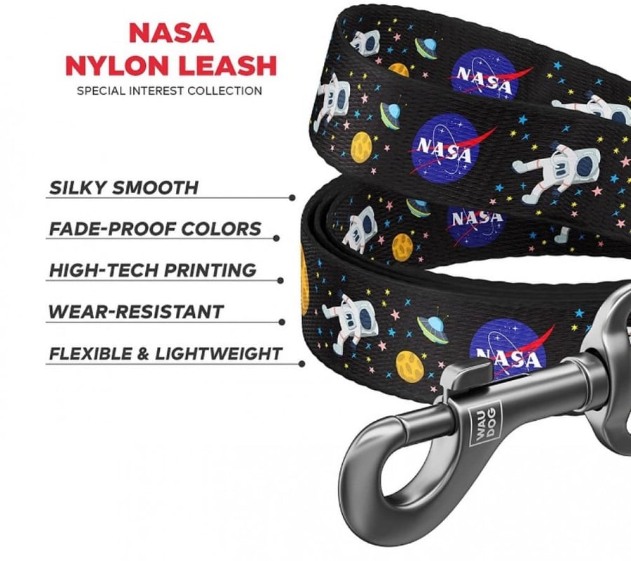 WAU DOG dog leash size (L-XXL) with NASA space drawing