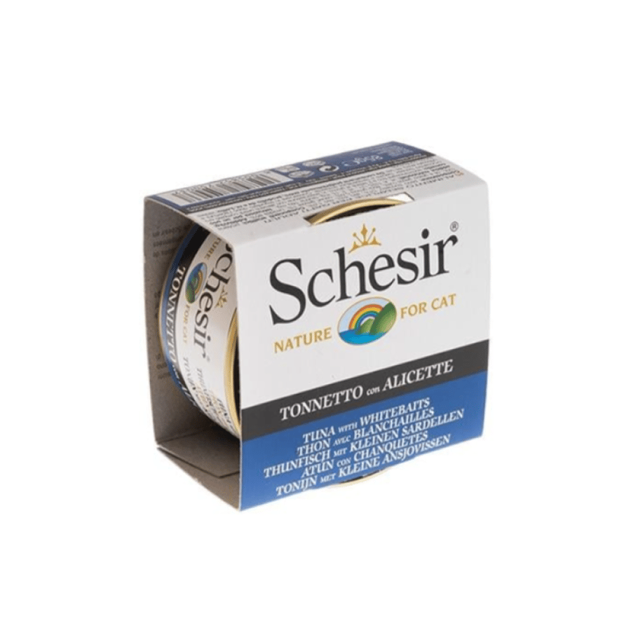 schesir شيزر اكل رطب معلب تونة مع سمك الأبيض 85 جرام