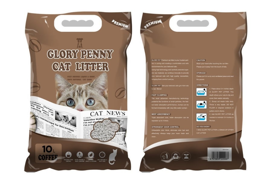 Glory Penny 10L رمل القطط برائحة القهوة