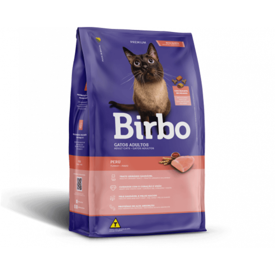 Birbo اكل للقطط البالغة بنكهة الديك الرومي اوزان مختلفة
