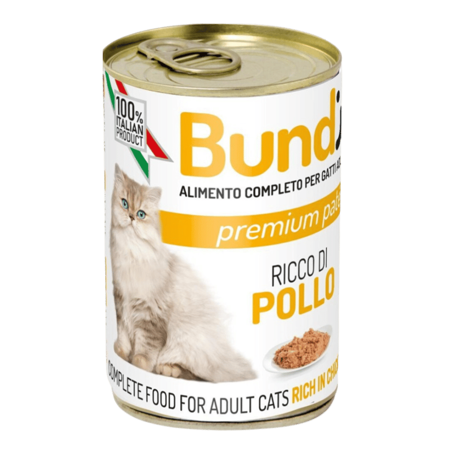 Bund معلبات طعام رطب بالدجاج للقطط البالغة 400g