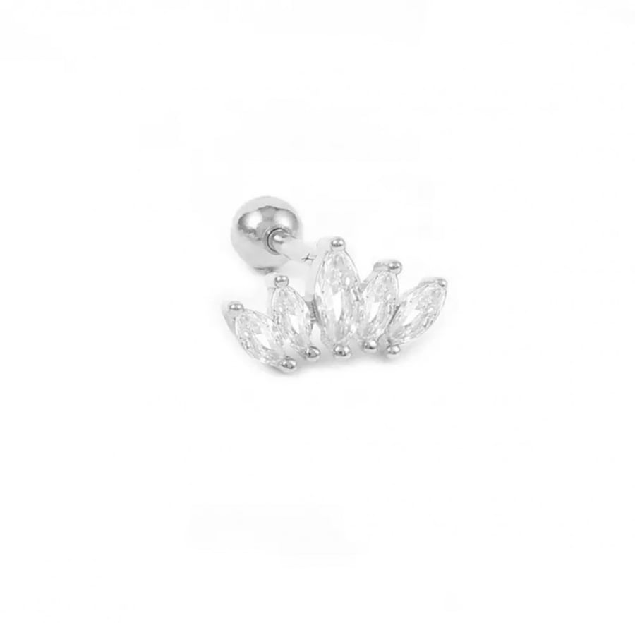 Stud Real silver crown 1 piece