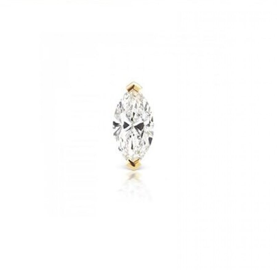 STUD EARRING - PURE LIVER GOLD PLATED 925S - 1 PIECE