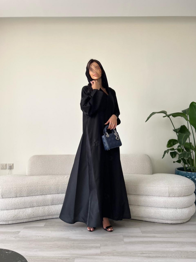 Dark flower abaya
