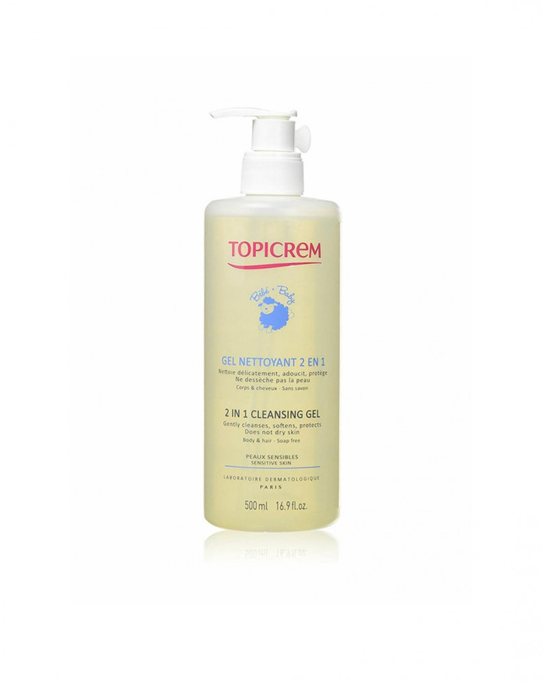 توبي كريم جل غسول للشعر والجسم مناسب للأطفال / Topicrem Cleansing Gel 2 in 1