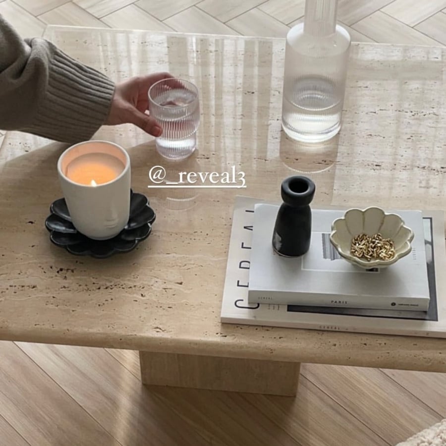 طاولة قهوه ترافرتين