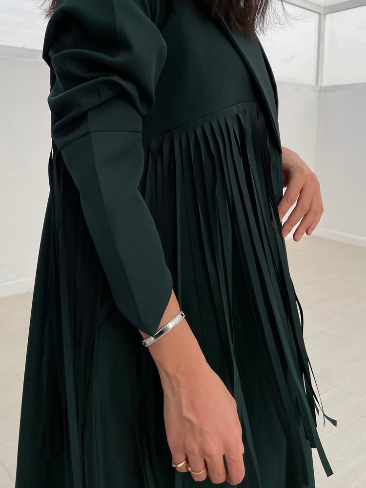 Zi Fringed Abaya - Green