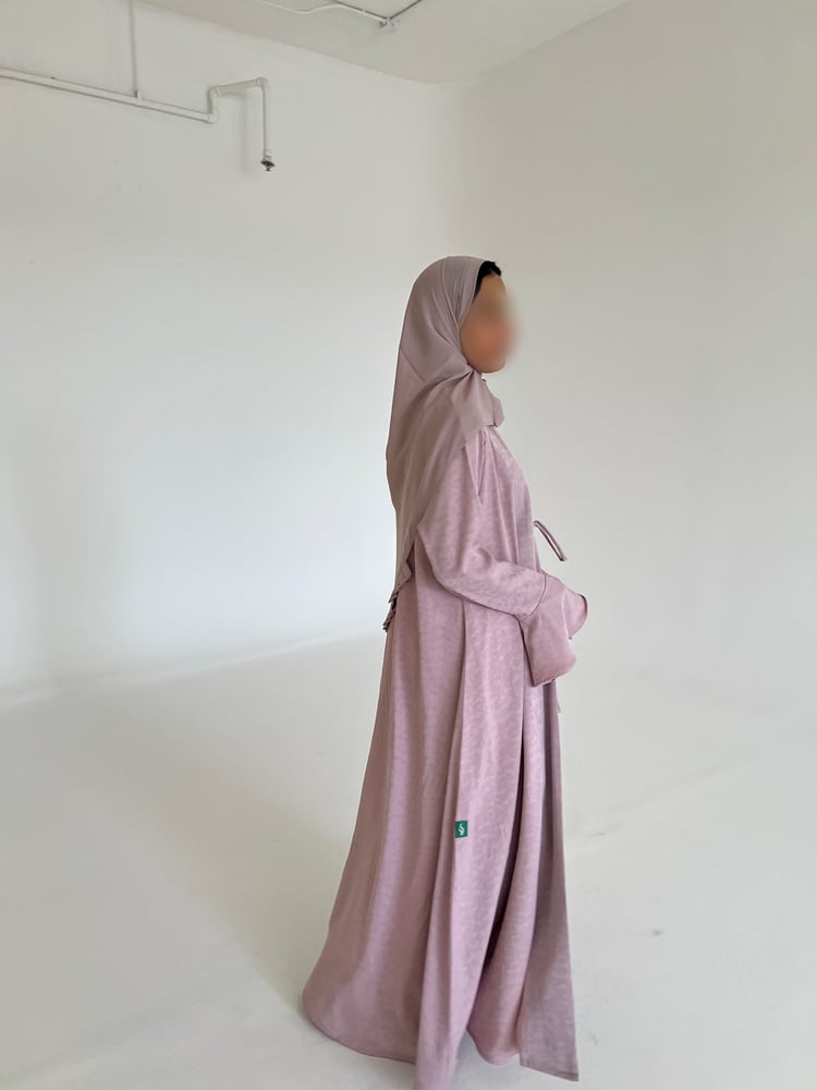 Pink Ruffled Abaya