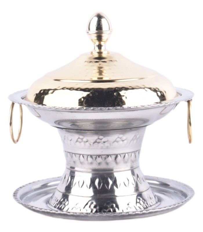 تمريه المركاز فضي غطاء ذهبي (DB1007) مقاس 22