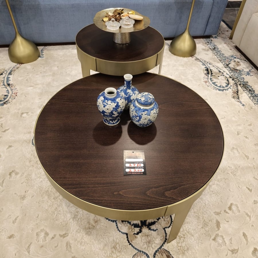 طاولة قهوة مع سطح خشبي (كبير) /(BIG) COFEE TABLE WITH WOODEN TOP