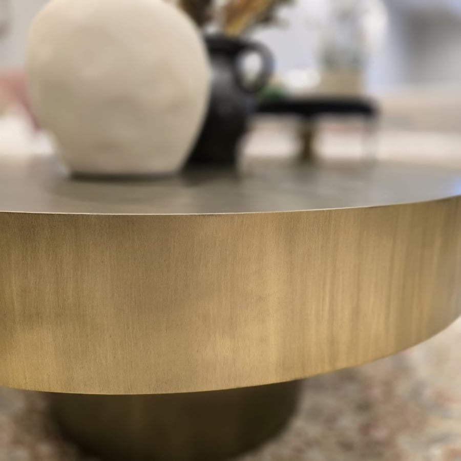 طاولة قهوة الجديدة بسطح خشبي (كبيرة) /NEW COFEE TABLE WITH WOODEN TOP (BIG)