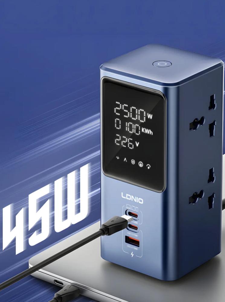 لدنيو توصيلة كهرب -2500 واط - بشاشة عرض -ومقابس كهرب - SK2